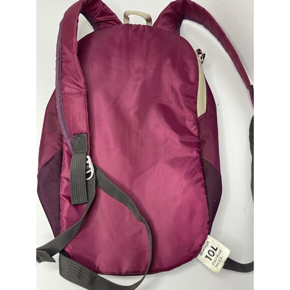 Quechua Decathlon 10L Dark Purple Backpack 14x10" Zip Up FLAW - Picture 5 of 7